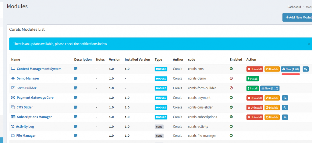 Remote Updates Configuration | Laraship